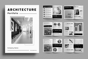 Architecture Portfolio Layout, a Brochure Template by ContestDesign