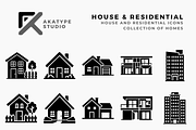 House and Residential Icons, a Solid Icon by Akatype Studio (Thumbnail 1 of 3)