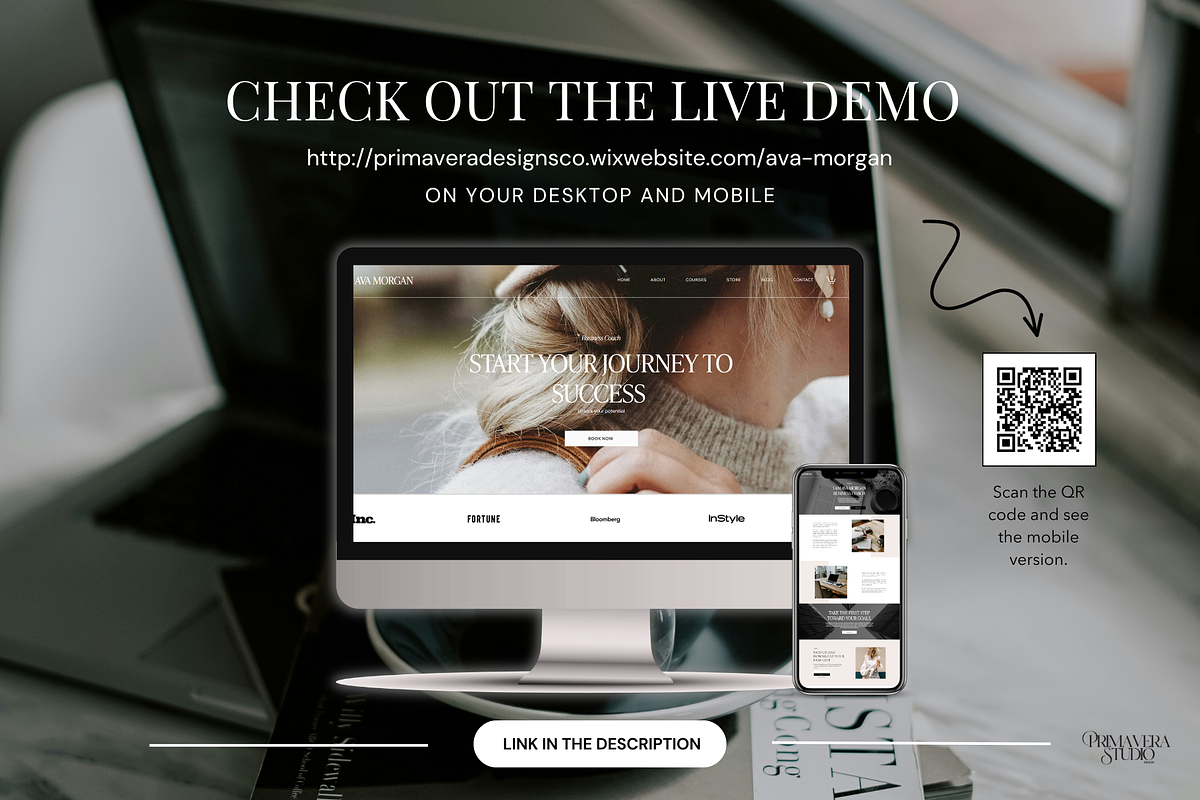 Wix Coaching Website Template, a Wix Template by Primavera Studio Design (Photo 5 of 10)