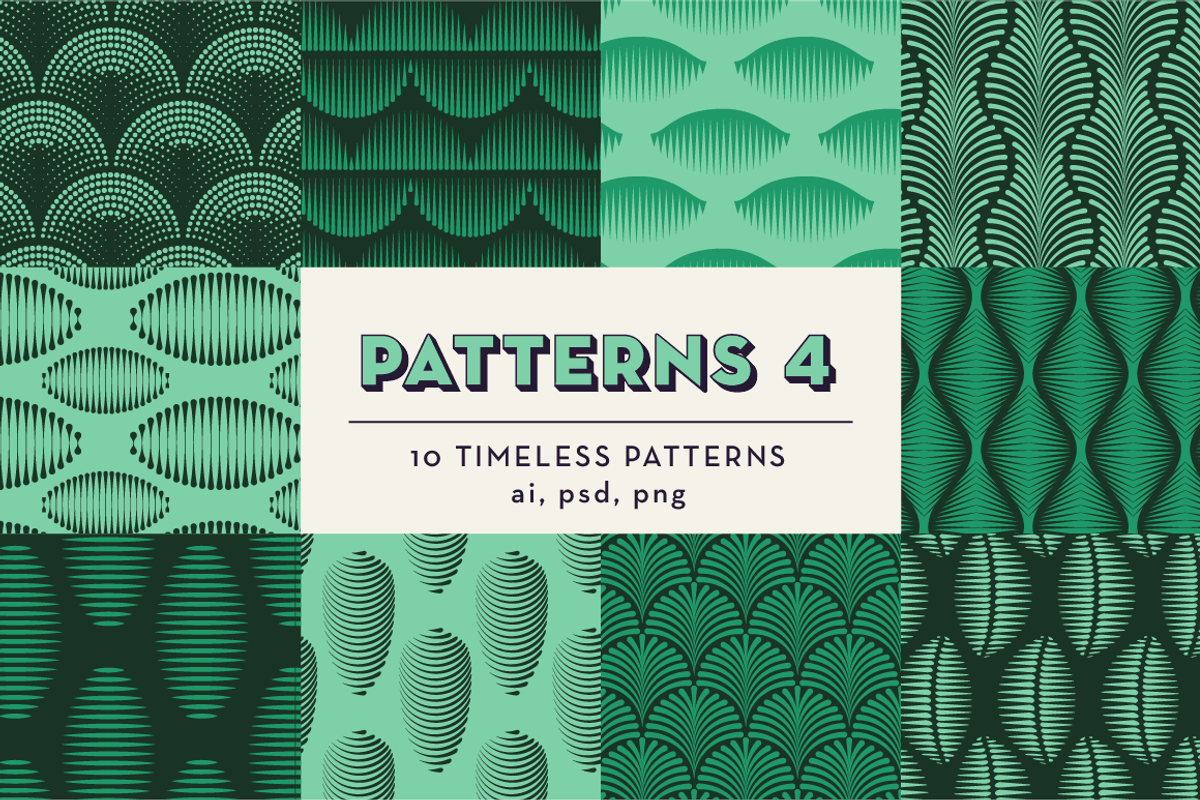 PATTERNS 4: 10 Geometric Patterns, a Pattern Graphic by kloroform