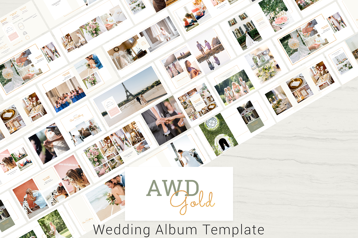 Gold Wedding Album Template, a Brochure Template by ArealPro (Photo 3 of 13)