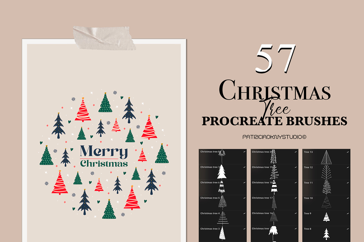 Procreate Christmas Card Creator, a Brush Add-On by PDknyStudio (Photo 2 of 9)