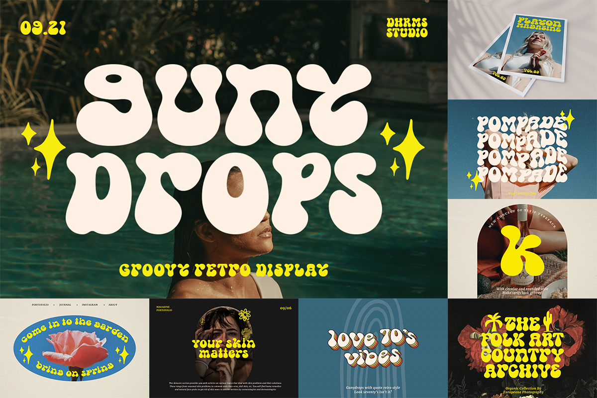 The Retro Font Bundle - 90% OFF, a Serif Font by Dharmas Foundry (Photo 6 of 14)