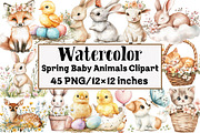 Spring Baby Animals Clipart, an Illustration by Design Market (Thumbnail 1 of 5)
