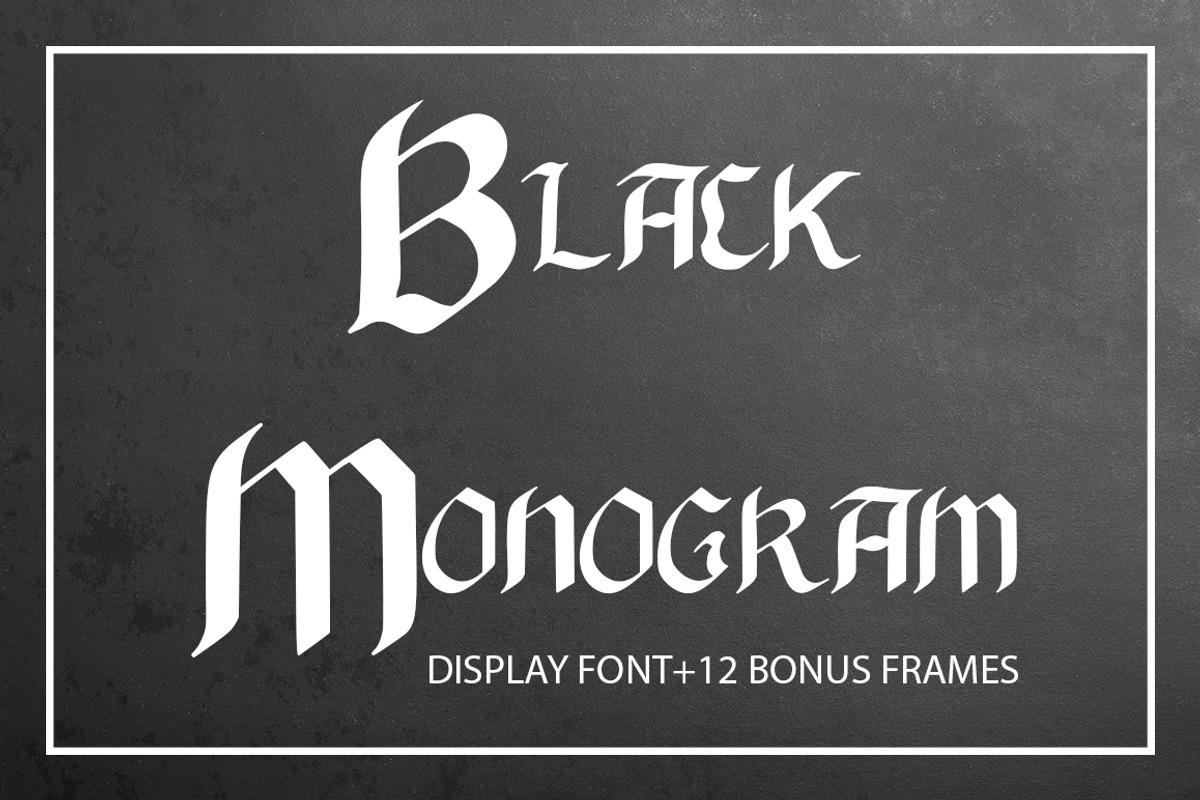 Black Monogram Creator with Frames