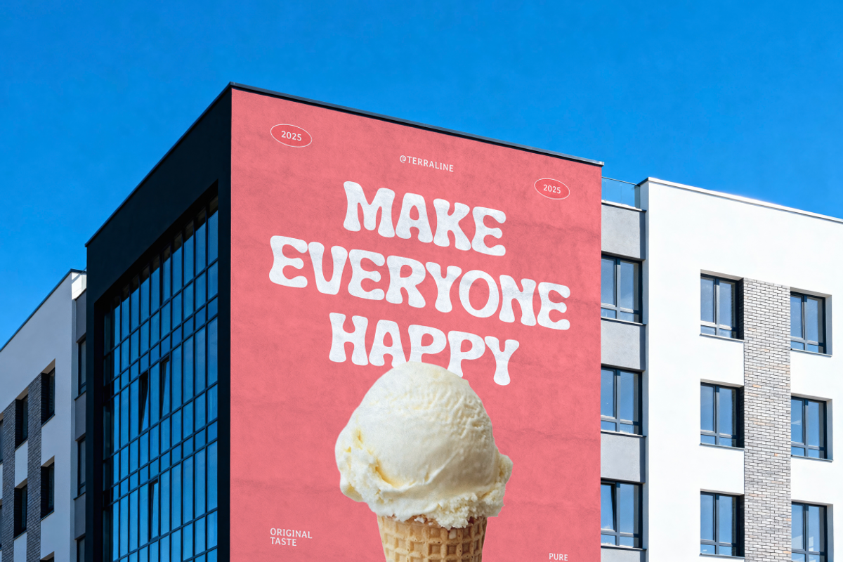 Terraline – Bubbly Display Font, a Font by Studio Moara (Photo 8 of 8)