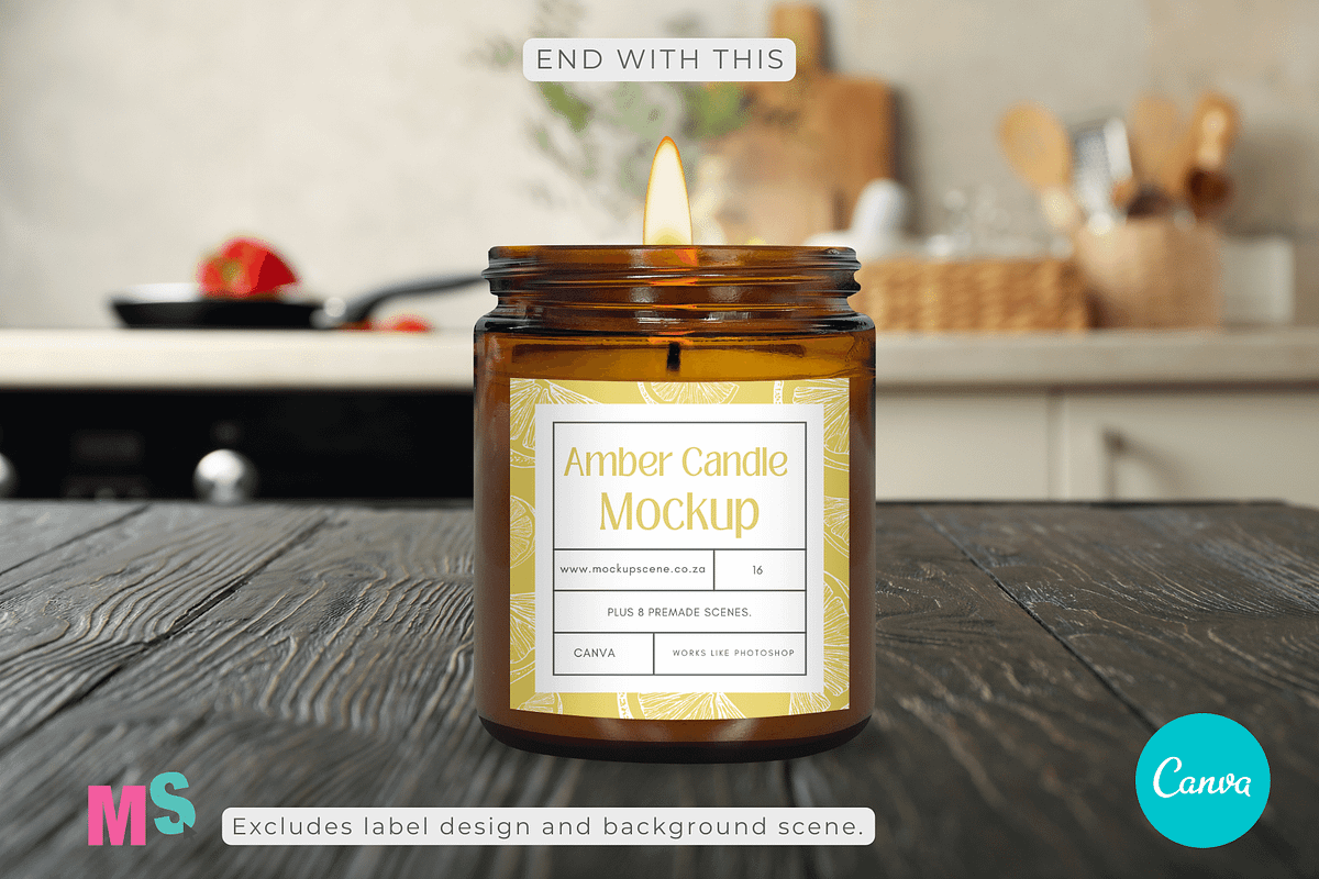 Amber Candle Jar Mockup for Canva, a Mockup by Mockup Scene (Photo 13 of 21)