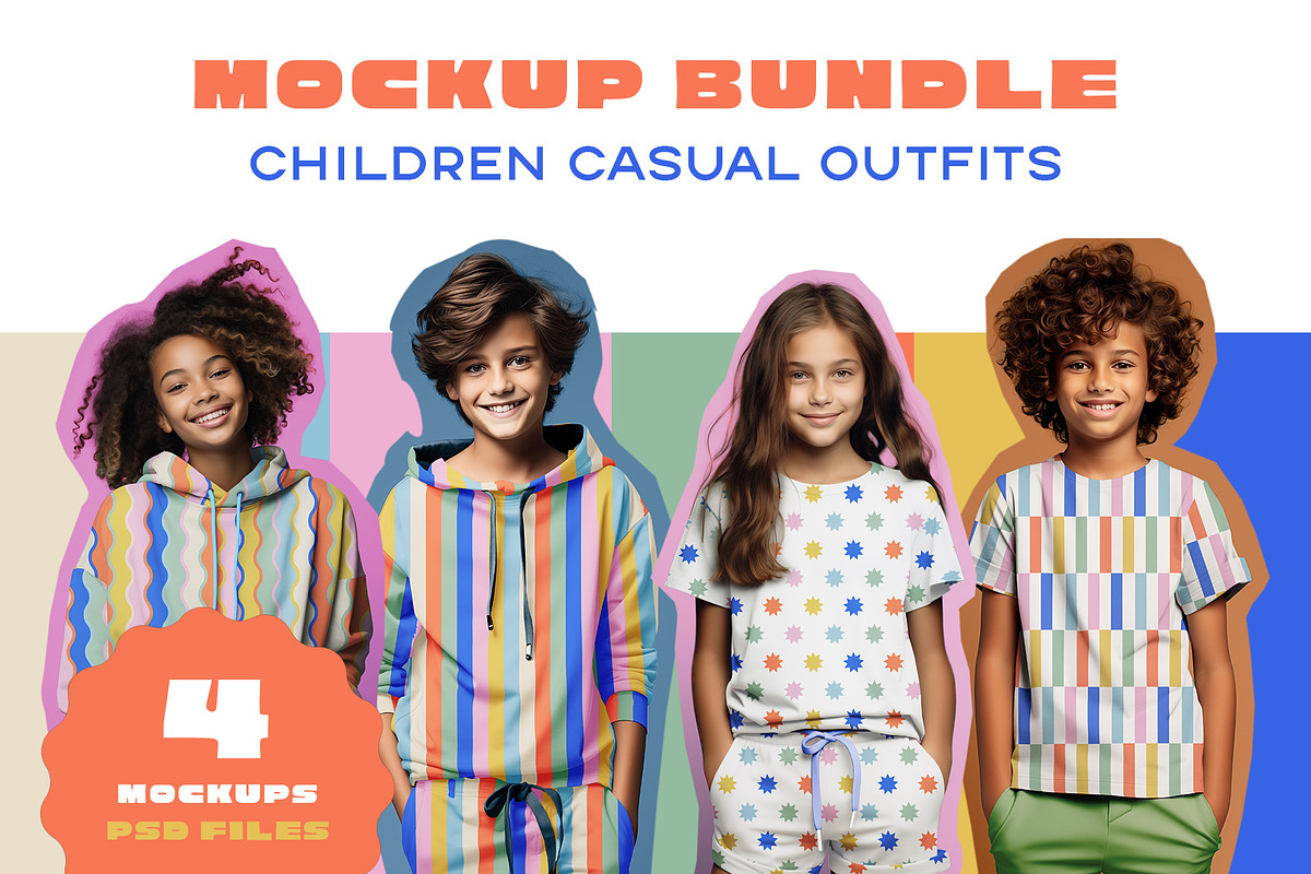 Children mockup bundle - 4 files psd, a Hoody Mockup by Apparel Mockups (Photo 1 of 4)