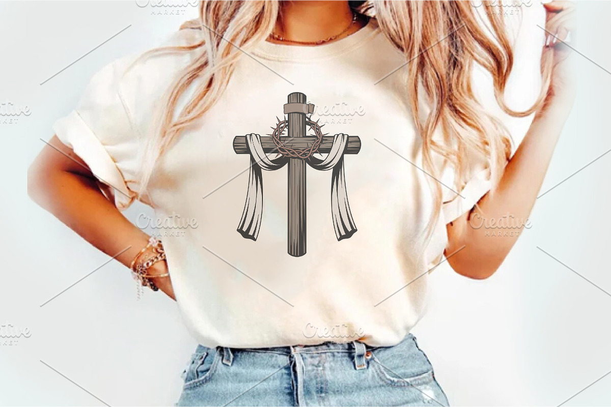 Christian Cross watercolor, an Illustration by Watercolor design (Photo 1 of 6)