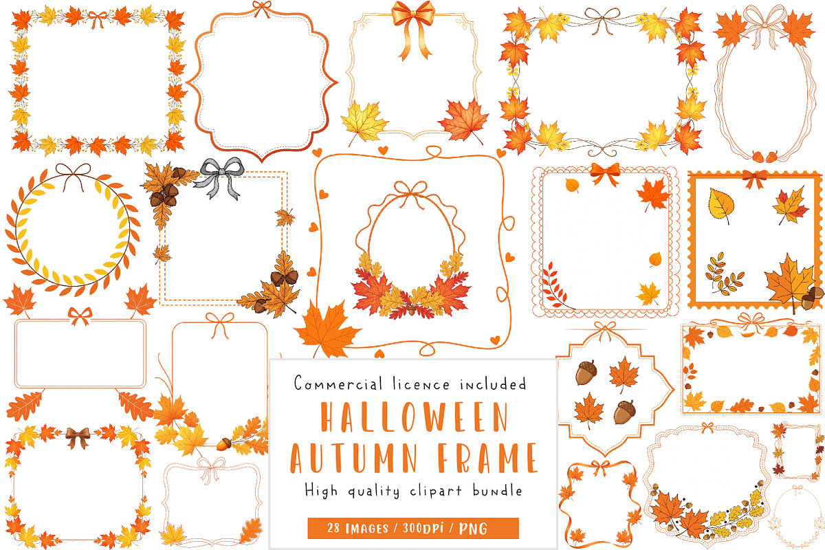 Coquette Fall Autumn Halloween Frame, an Illustration by CreationArt (Photo 5 of 5)