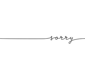 Sorry Word - Continuous One Line