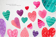 Set Watercolor hearts, an Object Graphic by Anastasia Timosch (Thumbnail 3 of 8)