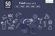 Food Line Icons V2, an Outline Icon by Jumbo Icons (Thumbnail 1 of 5)
