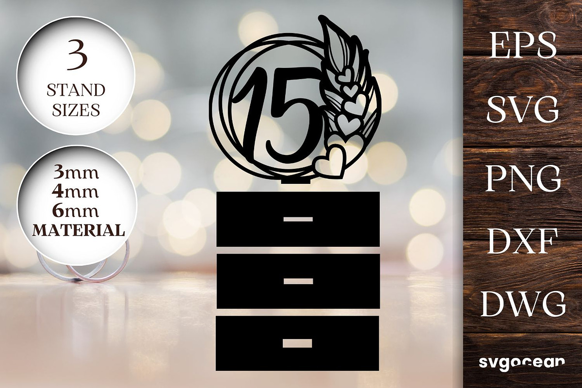 Feather Wedding Table Numbers SVG, a Decorative Illustration by svgocean