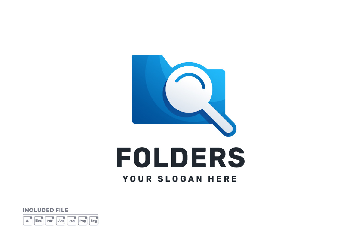 Folder Data Search Logo Design, a Branding & Logo Template by yuanesei
