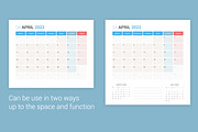 Calendar 2022 Planner Design[Monday], a Stationery Template by WORAKAMON Design Studio (Thumbnail 4 of 5)