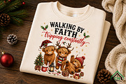Funny Christmas Cow PNG, a Seasonal Illustration by Craft Nest (Thumbnail 6 of 6)