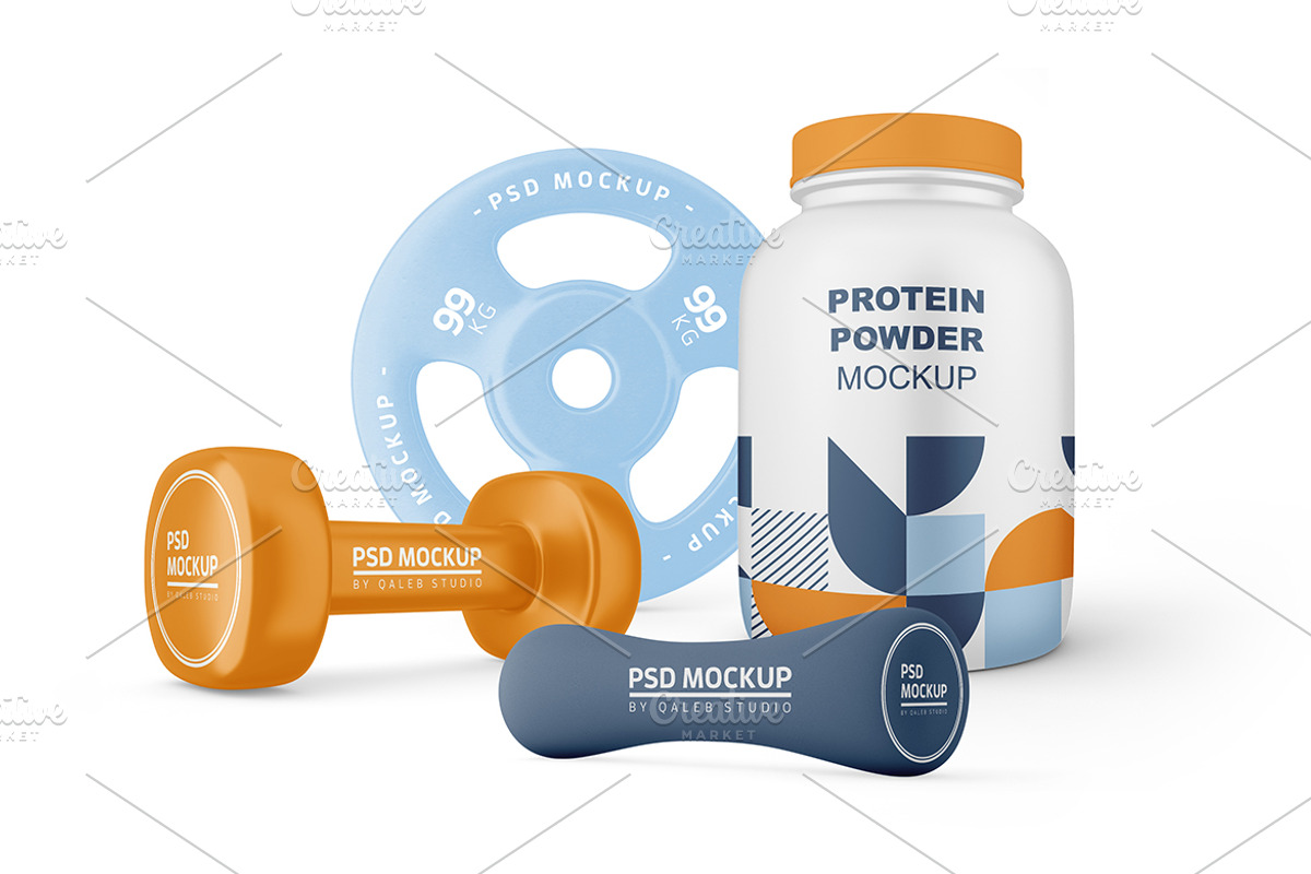 Gym Kit Mockup, a Merchandise Mockup by Qaleb Studio
