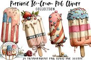 Patriotic Ice-Cream PNG Clipart, an Illustration by OK Design (Thumbnail 1 of 6)