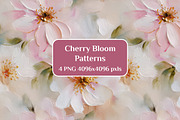 Spring Cherry Bloom Patterns Set, a Pattern Graphic by LoveDesignShop (Thumbnail 1 of 7)