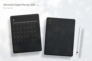 Digital Planner 2024 Black