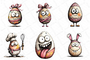 Funny Eggs Easter Clipart, an Illustration by DreamPrint404 (Thumbnail 2 of 6)