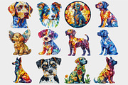Watercolor Stained Glass Dogs Clipar, a Seasonal Illustration by Design Market (Thumbnail 5 of 5)