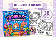 Underwater Dreams Coloring Book, a Decorative Illustration by HueNestify (Thumbnail 1 of 4)