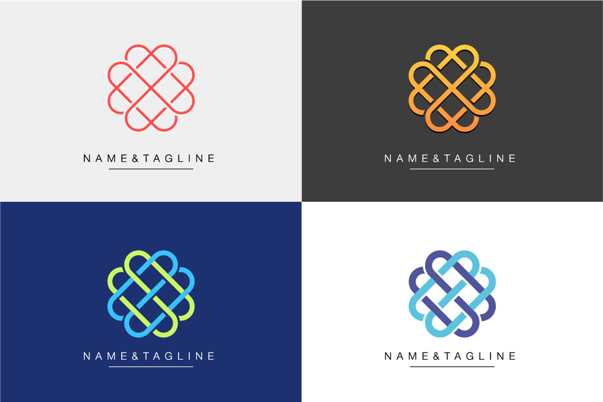 Elegant abstract monogram template, a Branding & Logo Template by WORAKAMON Design Studio (Photo 1 of 5)