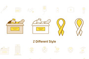 Charity Icons Set, an Outline Icon by UX Monster (Thumbnail 6 of 7)