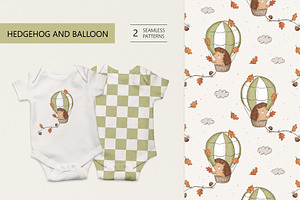 Hedgehog and air balloon