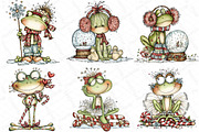 Coquette Christmas Frog Clipart, an Illustration by DreamPrint404 (Thumbnail 3 of 4)