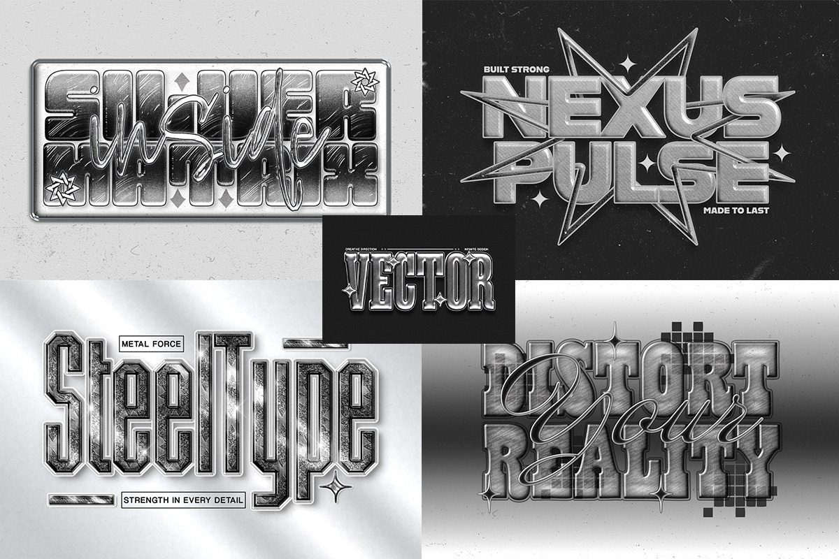 Metal Steel Text Effect, a Layer Style Add-On by Matsero (Photo 3 of 4)