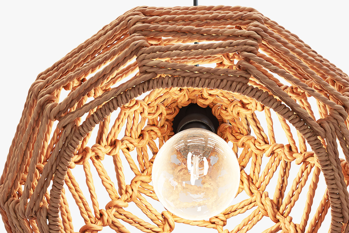 Joybird Nezz (Natural) Ceiling Lamp, a Light 3D Model by 3dmitruk (Photo 5 of 13)