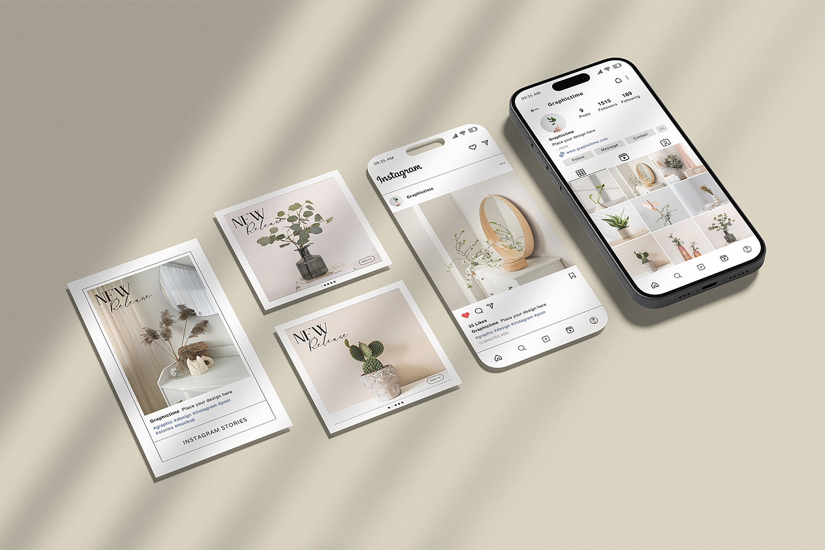 Social Media Post Mockup, a Wearable Device Mockup by graphictime (Photo 8 of 12)