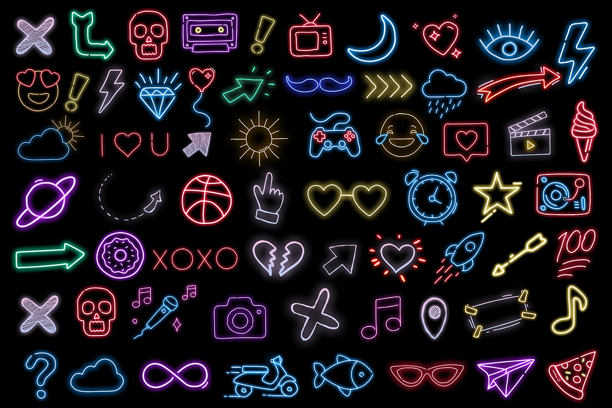 Neon Icons, an Outline Icon by Pixflow (Photo 2 of 6)