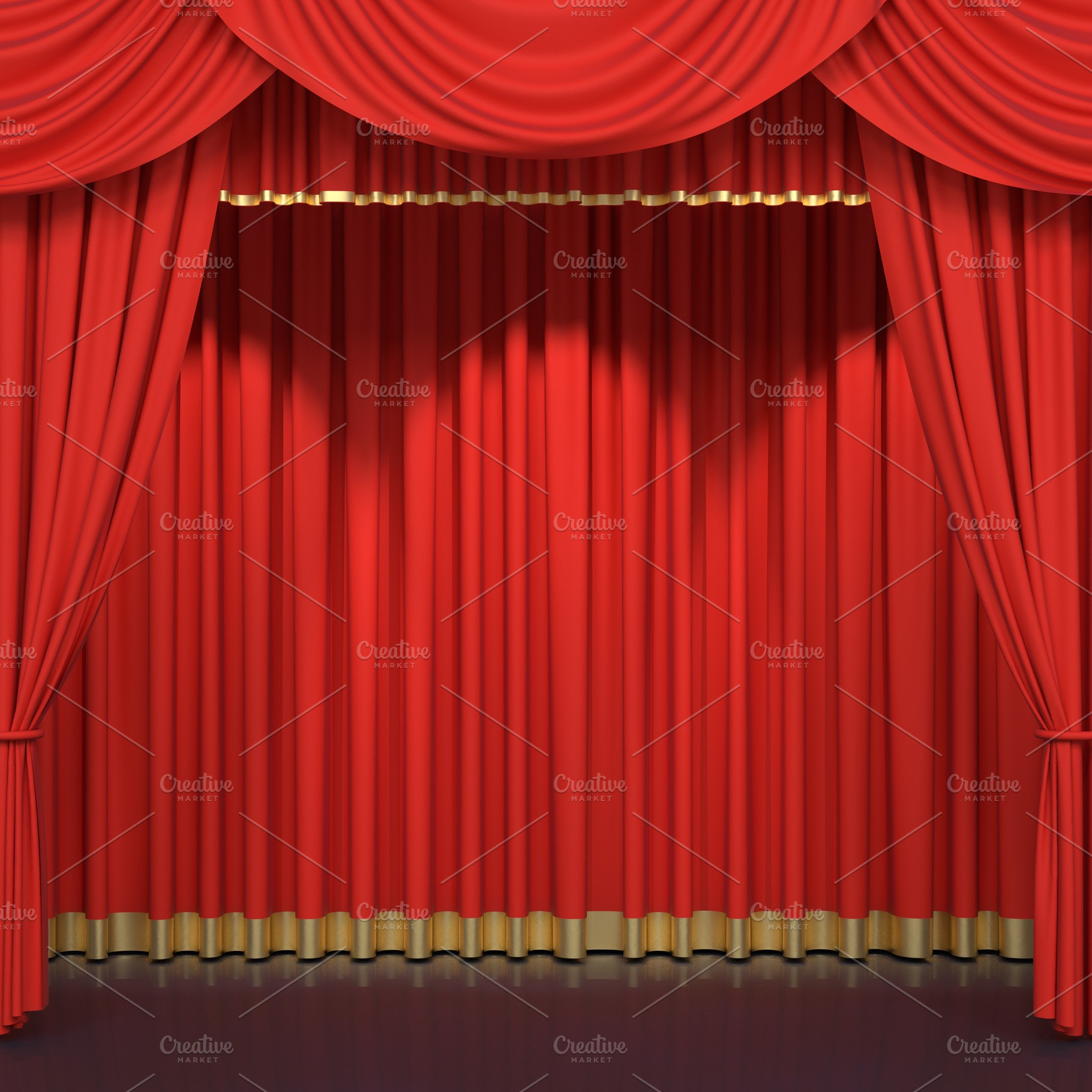Red stage curtains, an Arts & Entertainment Photo by Pakete Art