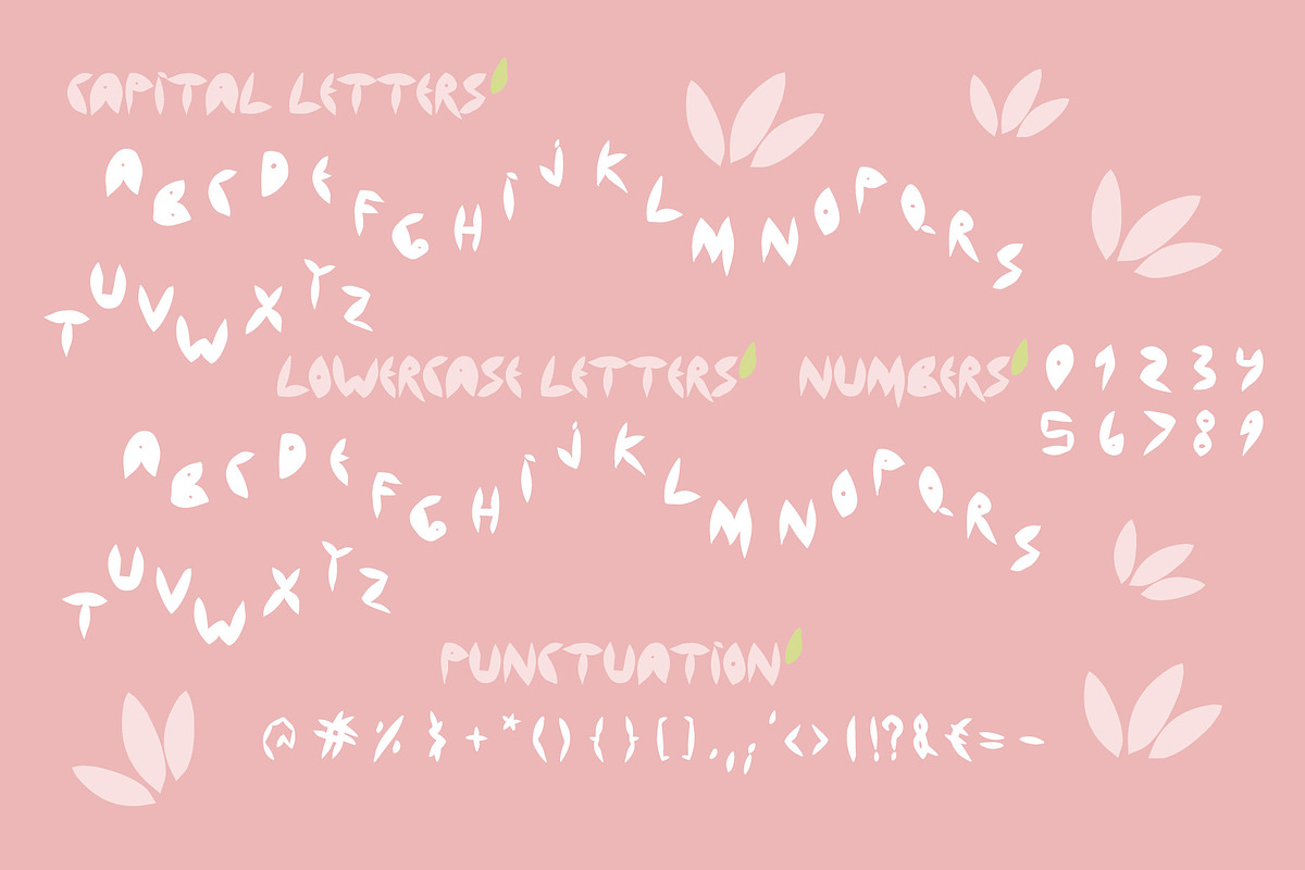 Simple Leaves - Handwritten Font, a Font by M.C. Iglesias (Photo 2 of 10)