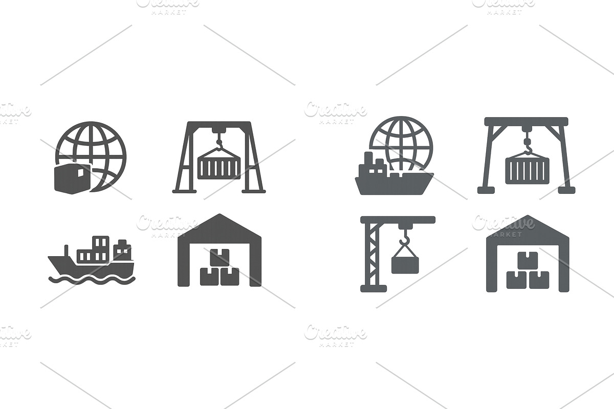 Symbols representing global shipping, a Transportation Illustration by ZinetroN