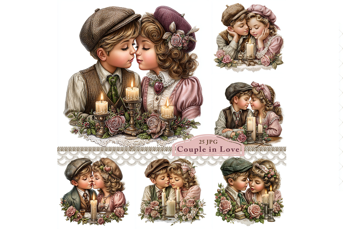 Couple in Love Clipart JPG, a Person Illustration by Memories By Lea (Photo 1 of 19)