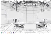 Virtual TV Studio News Set 36, an Architecture 3D Model by akerStudio (Thumbnail 3 of 25)