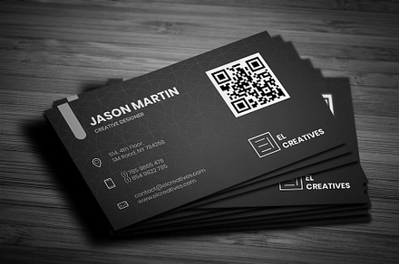 Creative Dark Business Card, a Business Card Template by bouncy
