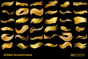 Golden brush strokes. 80 images, a Decorative Illustration by Handmadefont (Thumbnail 10 of 11)