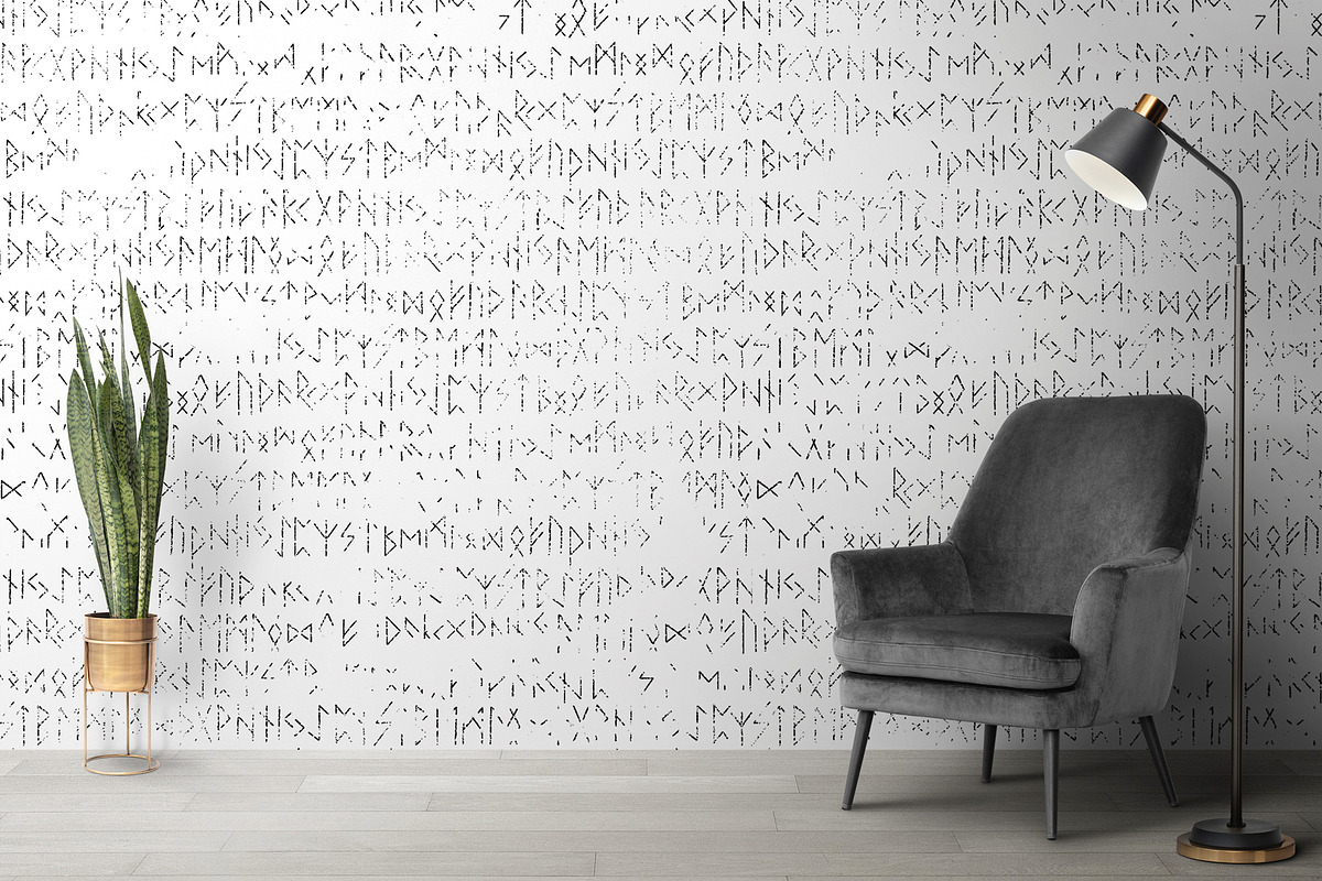 Rune Magic: Black Seamless Patterns, a Pattern Graphic by Lumitar (Photo 3 of 3)