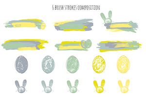 Easter Decoration Elements Set.