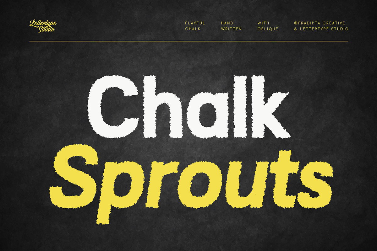 Chalk Sprouts Handwritten, a Script Font by Lettertype Studio (Photo 1 of 11)
