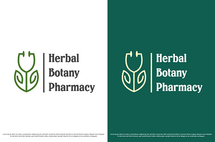 Herbal Pharmacy Logo Design Template