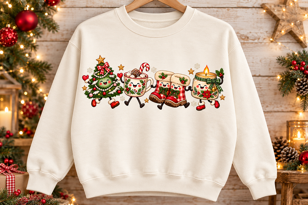 Cute Christmas Dancing Graphic, an Object Graphic by Daisy Design (Photo 1 of 3)