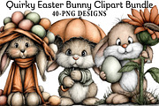 Quirky Easter Bunny Clipart Bundle, an Illustration by Daily.Designs (Thumbnail 1 of 8)
