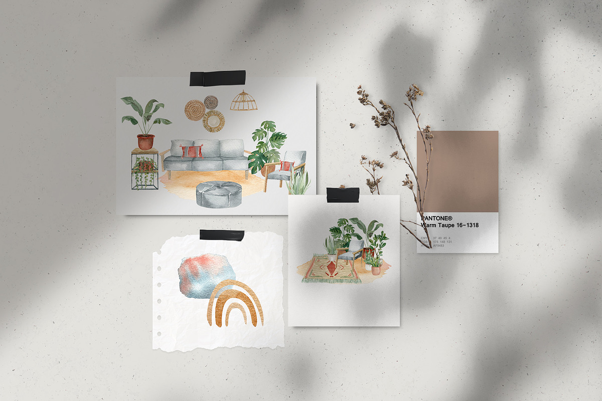 Modern Boho Home Jungle Collection, a Decorative Illustration by Catch the Dream Art (Photo 9 of 15)